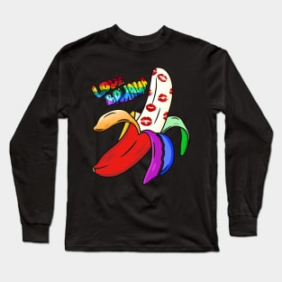 Love Banana Rainbow Long Sleeve T-Shirt